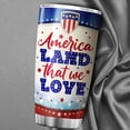 thumbnail image 6 of Gnome Tumbler Stainless Steel America Land That We Love Independence Day USA Flag Patriotic Gift For Women Cute Gnome Coffee Cup With Lid Proud American Mug Fourth Of July, 6 of 6