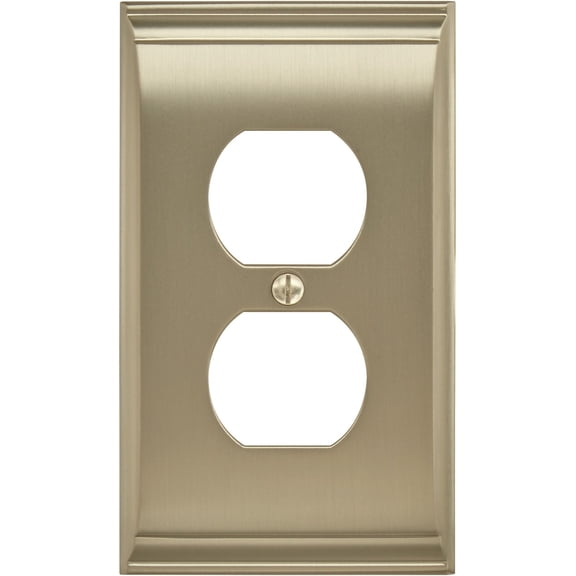 Open Box Amerock Bp36508 Candler Single Gang Duplex Outlet Wall Plate - Gold