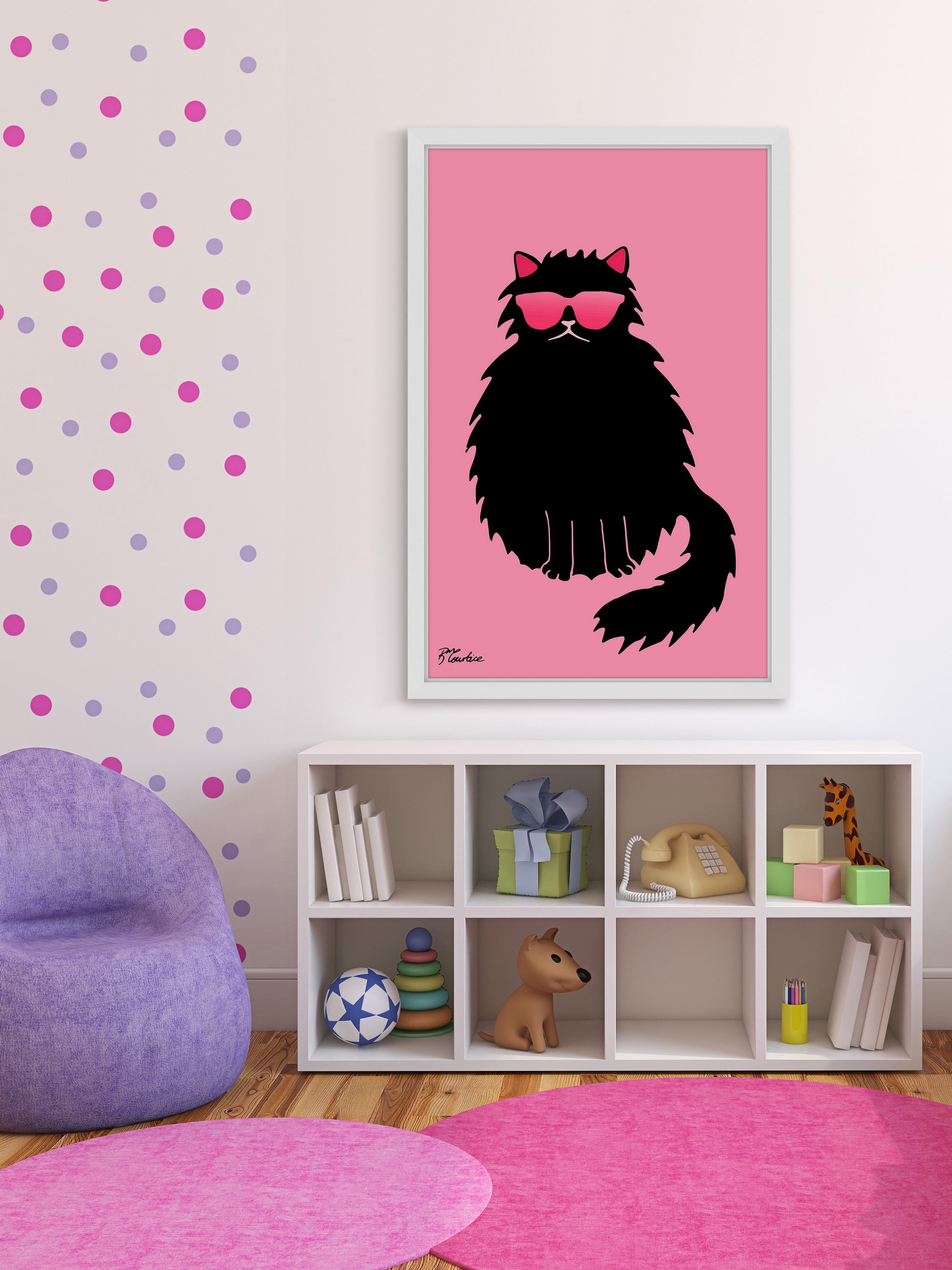 "Black Cat" Framed Painting Print