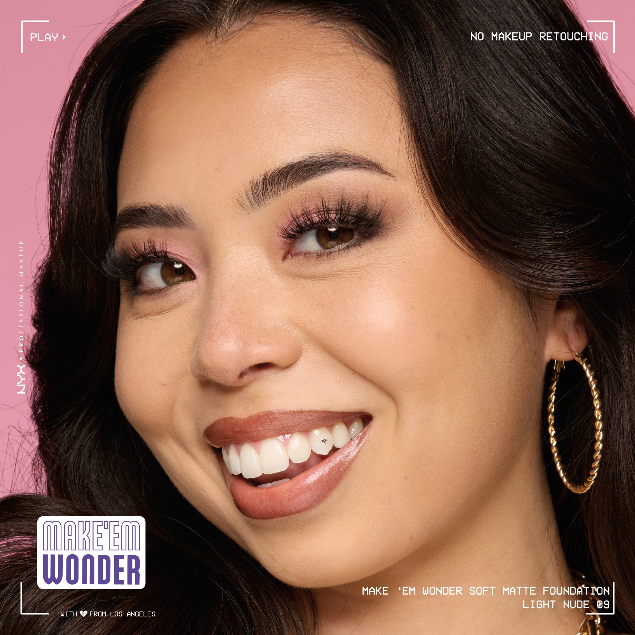 NYX Professional Makeup Make Me Wonder Make 'EM Wonder, 24H Soft Matte Foundation, LIGHT NUDE, 0.84 fl oz