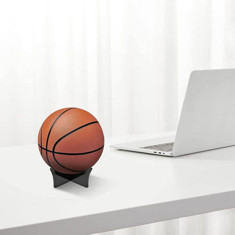 Heldig 2 Pieces Basketball Stand Holder Football Stand Acrylic Ball Display Stand Clear Basketball Football Soccer Stand for Volleyball Bowling Ball
