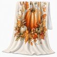 thumbnail image 2 of Rustic Harvest Pumpkin Still Life Autumn Farmhouse Living, Cozy Friendship Quote Scene, Warm Flannel Blanket for Ranch House and Living Room, Art Lovers Thanksgiving Gift, Festive Home Decor, 2 of 9