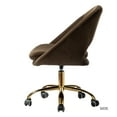 thumbnail image 3 of 14 Karat Home Velvet Home Office Chair for Teens, Adjustable Height & 360° Swivel Cute Computer Task Chair, Brown, 3 of 10