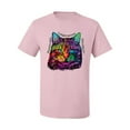 thumbnail image 2 of Wild Bobby, If You're Nice I Might Let You Live With Me Colorful Cat Animal Lover Men's Graphic T-Shirt, Light Pink, 2XL, 2 of 3