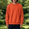 thumbnail image 2 of LIaqionyy Big and Tall Sweater for Men Fall Casual Pullover Classic Long Sleeve Shirt Fashion Clothes, 2 of 5