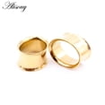 thumbnail image 1 of Alisouy 2pcs 8-25mm Acero Inoxidable Doble Acampanado Oval Oído Túneles Tapones Carne Expansor Estirador Calibres Cuerpo Piercing Joyería, 1 of 4