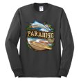 thumbnail image 2 of Wild Bobby, Paradise Surf Shack Marlin Pop Culture Mens Long Sleeve Shirt, Charcoal, Medium, 2 of 3