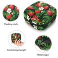 thumbnail image 3 of Garden Fruits Strawberries with Flowers Sanitary Napkin Storage Bag, Zipper Menstrual Cup Pouch Feminine Menstruation First Period Pads Holder for Girls Women Ladies, 3 of 6