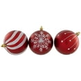 thumbnail image 4 of Northlight Matte Glittered Shatterproof Christmas Ball Ornaments - 3" (76mm) - 60ct, 4 of 8
