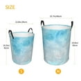 thumbnail image 6 of YFYANG Waterproof Laundry Hamper, Blue Dream Texture Laundry Basket Oxford Fabric with Handle Foldable, M, 6 of 8