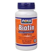 Now Foods Biotin 5000 mcg - 60 Vcaps - 3 Packs