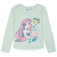 thumbnail image 2 of Disney Princess Little Girls' Long Sleeve Tee and Sequin Skirt Set Lilac Ariel Flounder, 2 of 5