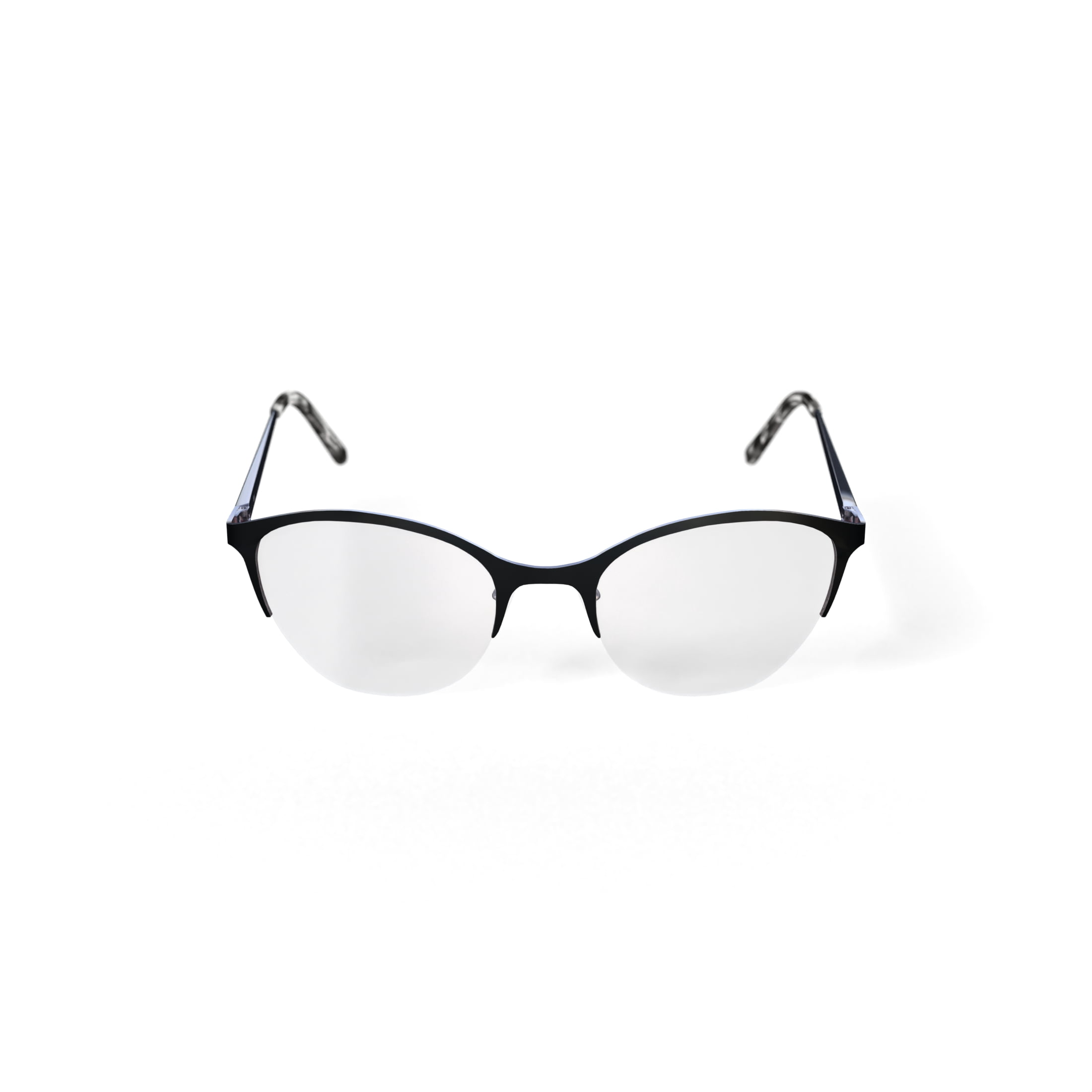 Bio Eyes Women's Luna Cat Eye Prescription Eyeglasses with Case, Black
