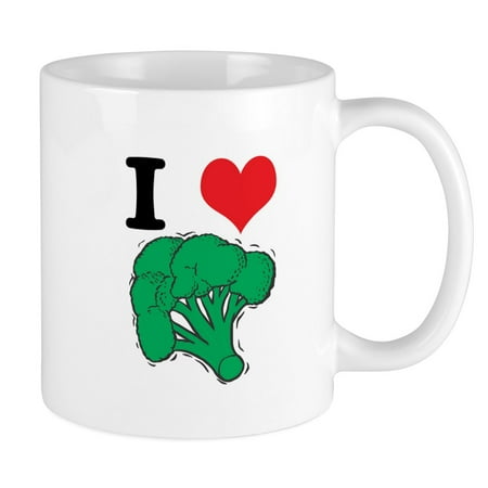 

CafePress - I Love (Heart) Broccoli Mug - Ceramic Coffee Tea Novelty Mug Cup 11 oz