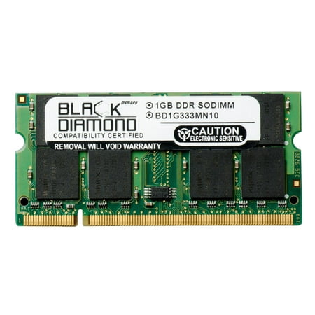1GB Memory RAM for IBM ThinkPad T Series T40 (Type 2378) 200pin PC2700 333MHz DDR SO-DIMM Black Diamond Memory Module