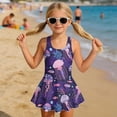 thumbnail image 3 of DISNIMO Girls Sleeveless Swimdress Jellyfish Print One-Piece Bathing Suit Skirted Soft Sleeveless Swim Dress U Neck Stretch Swimwear for 3-13Y, 3 of 8
