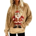 thumbnail image 3 of Craaazy Hooded Sweatshirts for Women Christmas Print Long Sleeve Tops Gifts, 3 of 7