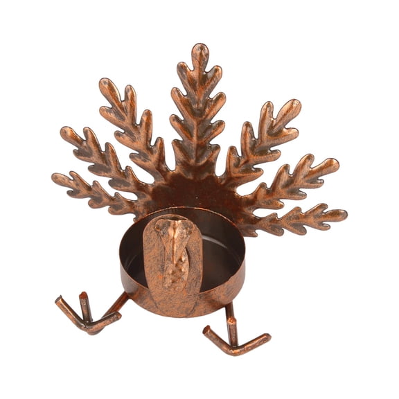 Fzaqwen Turkey Tealight Candle Holder Candleholder Thanksgiving Centerpiece Durable Accessories Kitchen Decor Fall Decorations for Housewarming Gifts Style B