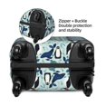 thumbnail image 3 of Bingfone Penguins Dolphins Whales Luggage Cover Washable Suitcase Cover Protector Anti-scratch Suitcase cover Fits 18-32 Inch Luggage (No luggage included), 3 of 8
