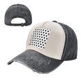 thumbnail image 7 of Men Women Black Polka Dot Pattern Baseball Cap Golf Dad Hat Adjustable Low Profile Cotton Hat, 7 of 7