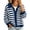 Navy, variant on cocolona Womens Classic Striped Sweaters Button Down Lapel Long Sleeve Knit Cardigan Trendy Casual Fall Tops