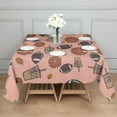 thumbnail image 3 of Pink Football and Drinks Pattern Square Tablecloth,Waterproof Square Table Cover,Wipeable Spillproof Washable Table Cover for Home Kitchen Party Decor 42"X42"(107x107cm), 3 of 6