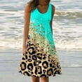 thumbnail image 1 of Mefallenssiah Femmes Mode Vacances d'Été Sans Manches Imprimé Col Rond Partie Robe de Plage, 1 of 5