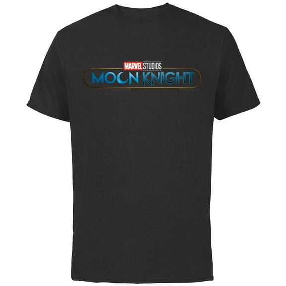 Marvel Moon Knight Series Logo - Short Sleeve Cotton T-Shirt for Adults - Customized-Black