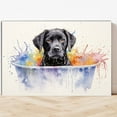 thumbnail image 2 of Labrador Retriever Cute Dog Cat in Bathtube Pictures Painting Prints, Funny Colorfull Animals Bathroom Wall Decor Pet Artworks Pet Gift Ready To Hang, Canvas Wall Art, 2 of 5