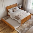 thumbnail image 3 of Portland Queen Wood Bed with Matching Footboard & Trundle in Light Toffee, 3 of 11