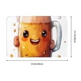 thumbnail image 3 of Non Slip Door Mat, Happy Beer Mug Illustration Fast Drying Bath Tub Mats, Absorbent Bathroom Rugs Entrance Welcome Mat, Bath MatS for Tub, Floor, Home, Kitchen, Hotel,16x24in, 3 of 6