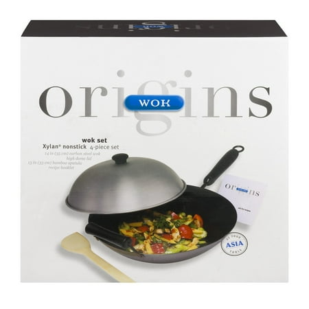 Origins Wok Set - 4 PC, 4.0 PIECE(S) (Best Non Stick Wok Pans)