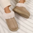 thumbnail image 3 of Women’s Winter House Slippers Fleece Lined Faux Fur Slip-On with Supportive Memory Foam Sole, 3 of 6