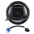 thumbnail image 1 of LED Headlamp, 7in/17.78cm Round Motorcycle Headlight 6500K-7000K PC Lens Shockproof  For 12V Motorbike, 1 of 8