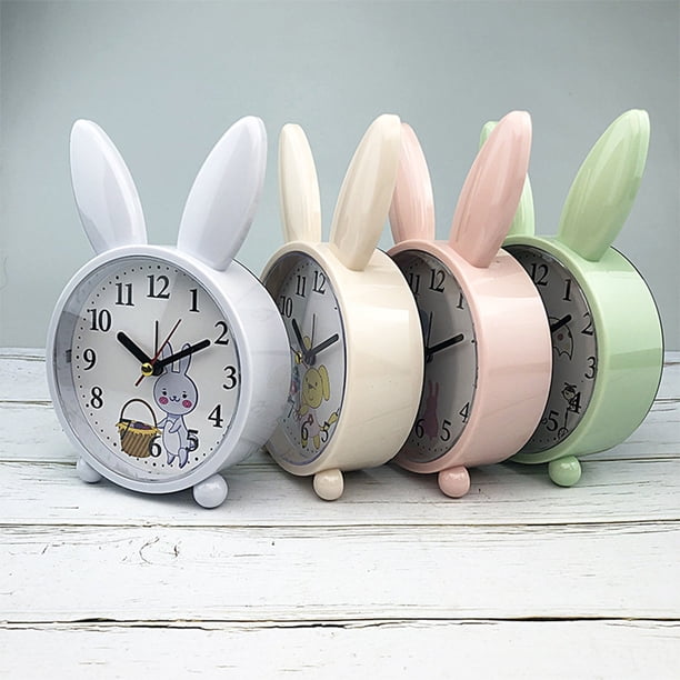 XWSHYW Productos Electronicos Despertador Pequeño Creativo, Cabecero de Cama Bonito, Dibujos Animados Infantiles Bonitos, Reloj Silencioso, Simplicidades para Estudiantes