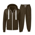 thumbnail image 2 of LEKWK Tracksuit Men 2 Piece Sweatsuits Zip Up Hoodie Sweatshirt and Jogger Sweatpants with Pockets Fall Winter Athletic Gym Running Activewear, 2 of 8