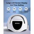 thumbnail image 3 of WEVILI Lámpara de uñas LED UV de 288 W, luz de esmalte de gel para secador de uñas más rápido para manos y pies, luz de uñas UV profesional con 4 temporizadores y sensor automático, luz UV de curado c, 3 of 5
