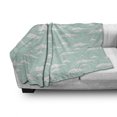 thumbnail image 3 of Teal and White Soft Flannel Fleece Blanket, Cartoon Style White Fluffy Clouds in the Clear Summer Sky Doodle Pattern, Cozy Plush for Indoor and Outdoor Use, 50" x 60", Seafoam White, by Ambesonne, 3 of 6