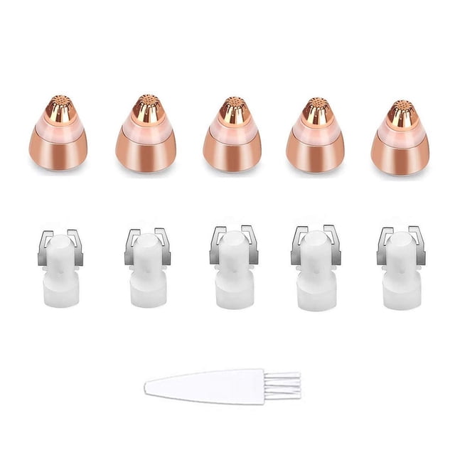 LYD Cabezales de repuesto de oro rosa para mujeres impecables, cuchillas para depilación de cejas sin dolor, tacto perfecto y acabado suave, chapado en oro de 18 quilates (5 piezas) LYD Belleza, Cuidado Personal e Higiene