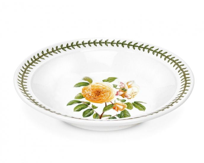 Portmeirion Botanic Roses Soup Bowl with Rim, Teasing Motif