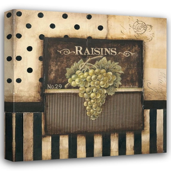 Kimberly Poloson 20x20 Gallery Wrapped Canvas Wall Art Titled - Raisins - square