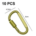 thumbnail image 2 of Llaveros con anilla en D de aluminio, clips para senderismo, Camping, pesca y uso al aire libre, 2 of 5