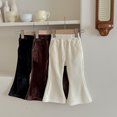 thumbnail image 4 of Annhoo Girls Cotton Flare Pants Elastic Mid Waisted Bootcut Trousers Fall Winter Toddler Cute Solid Color Pants, 4 of 7