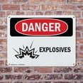thumbnail image 4 of (2 Pack) Explosives OSHA Danger Sign 24 Inch X 18 Inch Indoor / Outdoor Rust-Free Aluminum Metal Signs for Workplace, Workshop, and Construction Site, Made in the USA, 4 of 8