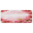 thumbnail image 1 of Valentine Kitchen Mat, Framework with Romantic Roses with Leaves Bridal Wedding Marriage Corsage, Plush Decorative Kitchen Mat with Non Slip Backing, 47" X 19", Pink Coral Green, by Ambesonne, 1 of 1