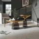 thumbnail image 4 of Mesa de centro de cristal de lujo, ligera y moderna, vidrio de estilo simple, muebles de sala de estar Ins, mesa redonda pequeña en colores de diseño, 4 of 4