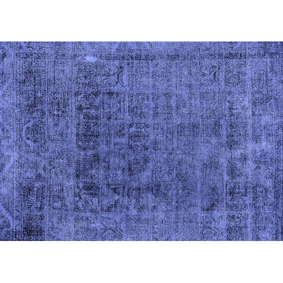 Ahgly Company Indoor Rectangle Abstract Blue Modern Area Rugs, 8' x 12'
