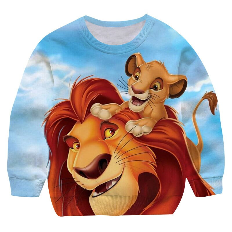 Enfants Roi Lion Simba Anime Sweat Dessin Anime Vetements Garcons Imprimer a Manches Longues Pull Lache Automne Hoodies 1 14 Ans