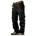 thumbnail image 2 of LIUJUNSHOP Denim Cargo Pants for Men Men's Cargo Pants Workwear Outdoor Utility Loose Fit Durable Comfortable Casual Streetwear Long Trousers, 2 of 5
