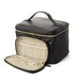 thumbnail image 3 of Cosmetiquera CARAVIAN Impermeable con Compartimento para Brochas – Neceser de Maquillaje de Gran Capacidad en Cuero PU, 3 of 5